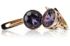 Vintage rose pink 14k 585 gold Alexandrite earrings vec107