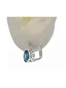 الروسية الفاخرة الأقراط الفضية 925 مع Aquamarine vec107s