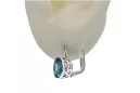 الروسية الفاخرة الأقراط الفضية 925 مع Aquamarine vec107s