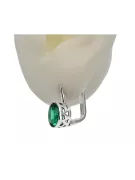 Руски винтидж сребърни обеци проба 925 с Emerald vec107s