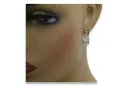 Vintage 925 Silver Zircon earrings vec018s Russian Soviet style