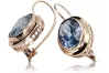 Vintage rose pink 14k 585 gold Aquamarine earrings vec114