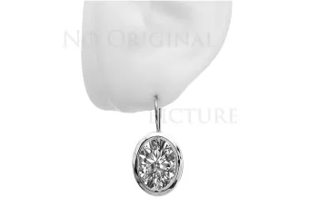 Aretes vintage de oro rosa rojo 14k 585 engaste Vec114