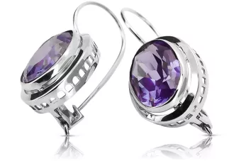 Vintage 925 Silver Alexandrite earrings vec114s