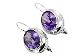 Cercei rusești vintage din argint 925 cu Alexandrite vec114s