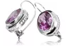 Vintage 925 Silver Amethyst earrings vec114s