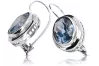 Vintage 925 Silver Aquamarine earrings vec114s