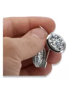 Руски ретро сребърни обеци 925 с кубичен цирконий vec114s