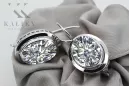 Vintage 925 Silver Zircon earrings vec114s