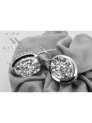 Boucles d'oreilles russes vintage en argent 925 serti vec114s