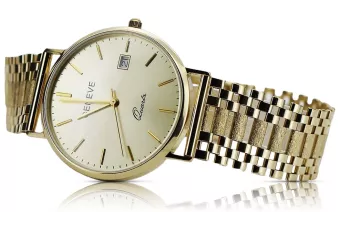 reloj de oro para hombre 14k 585 Geneve mw006y&mbw005y