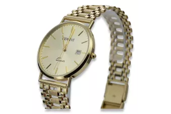 Vyrų aukso laikrodis 14k 585 Geneve mw006y&mbw001y