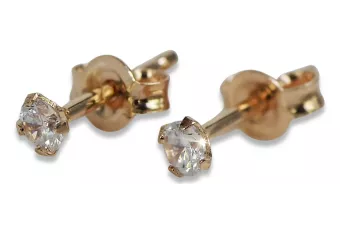 Pendientes de oro ★ zlotychlopak.pl ★ Muestra de oro 585 333 ¡Precio bajo!