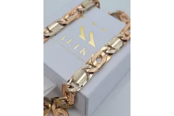 Vintage rose 585 14k gold diamond cut bracelet cb040rw
