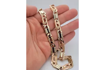 Rosa rusa 585 14k oro talla diamante pulsera cb040rw