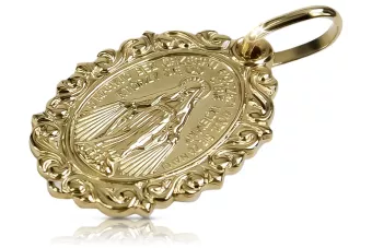 Zlatý přívěsek medailon mary ★ złotychlopak.pl ★ zlato 585 333 nízká cena
