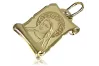 Итальянское желтое золото Мария медальон икона кулон pm021
