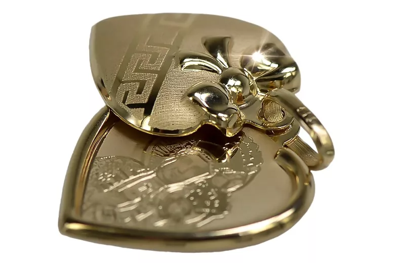 Pendentif ★ médaille d’or médaillon icône zlotychlopak.pl ★ or 585 333 petit prix