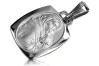 White 14k gold Mary medallion icon pendant pm023w