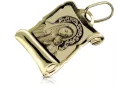Yellow 14k gold Mary medallion icon pendant pm025y
