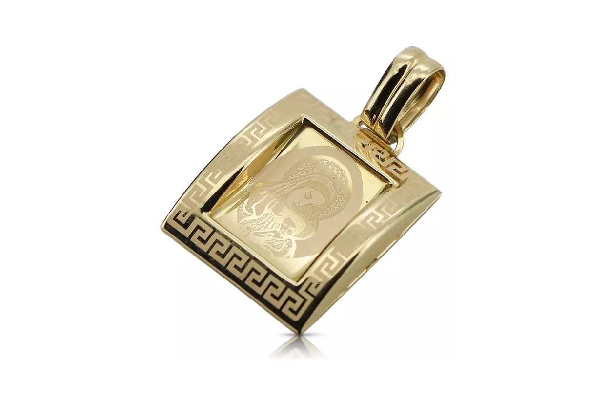 Златна Мери медальон икона висулка ★ zlotychlopak.pl ★ злато 585 333 ниска цена