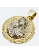 Złoty medalik ikona 14k 585 zawieszka Bozia pm027yw