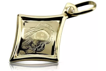 Zlatá medaile s božskou matkou 14k 585 ikona Bozia pm028y