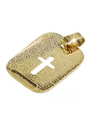 Італійське жовте золото Jezus медальйон ікона підвіска pm010