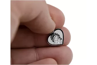 Medalik z białego złota 14k 585 Matką Boską Bozia pm018w
