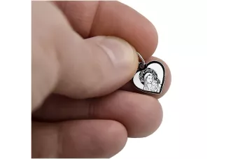 Medalik z białego złota 14k 585 Matką Boską Bozia pm018w