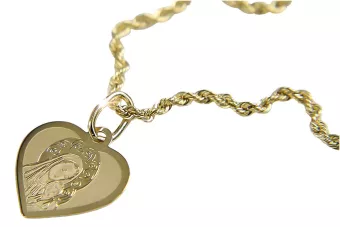 Colgante ★ Gold Mary medallón icono zlotychlopak.pl ★ Oro 585 333 precio bajo