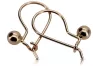 Vintage rose pink 14k 585 gold ball earrings cen012r