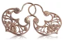 silver rose gold plated Gipsy earrings ven022rp