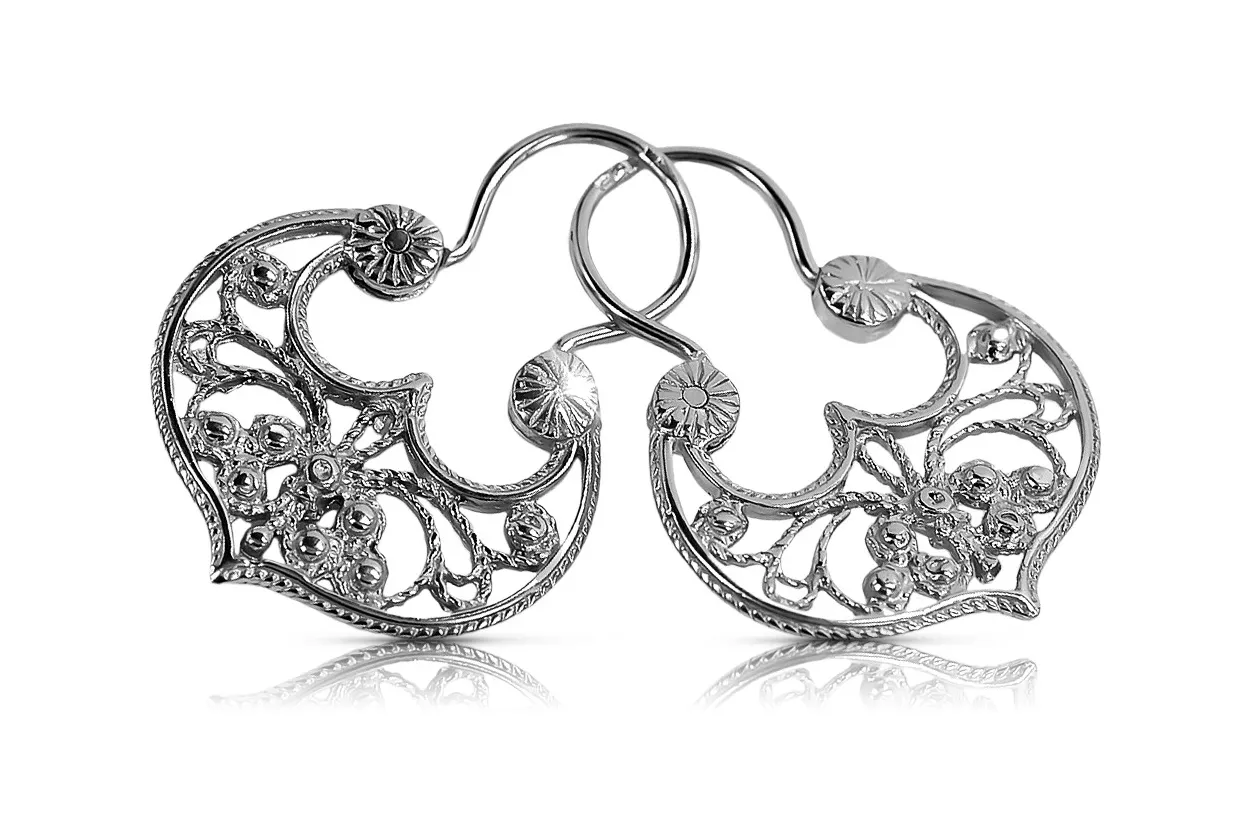 Russisches Silber 925 Sowjetische UdSSR Vintage Ohrringe ven022s