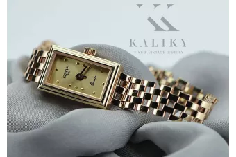 Prześliczny 14k damski zegarek z różowego złota Geneve lw018r