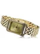 Złoty zegarek z bransoletą damską 14k włoski Geneve lw054ydg&lbw004y