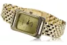 Желтые 14k 585 золотые наручные часы Lady Geneve lw054ydg&lbw004y