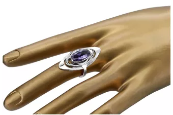 Anillo ruso de plata 925 con Alejandrita vrc189s