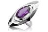 Vintage silver 925 Amethyst Ring vrc189s