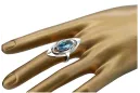 Русское серебряное кольцо 925 пробы с аквамарином vrc189s