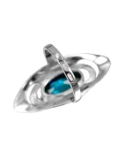Руски сребърен пръстен проба 925 с аквамарин vrc189s
