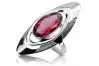 Vintage silver 925 Ruby Ring vrc189s