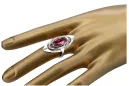 Руски сребърен пръстен проба 925 с рубин vrc189s