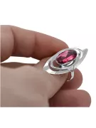 Руски сребърен пръстен проба 925 с рубин vrc189s