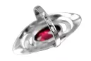 Русское серебряное кольцо 925 пробы с рубином vrc189s
