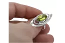 Русское серебряное кольцо 925 пробы с перидотом vrc189s
