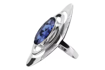 Anillo ruso de plata 925 con zafiro vrc189s