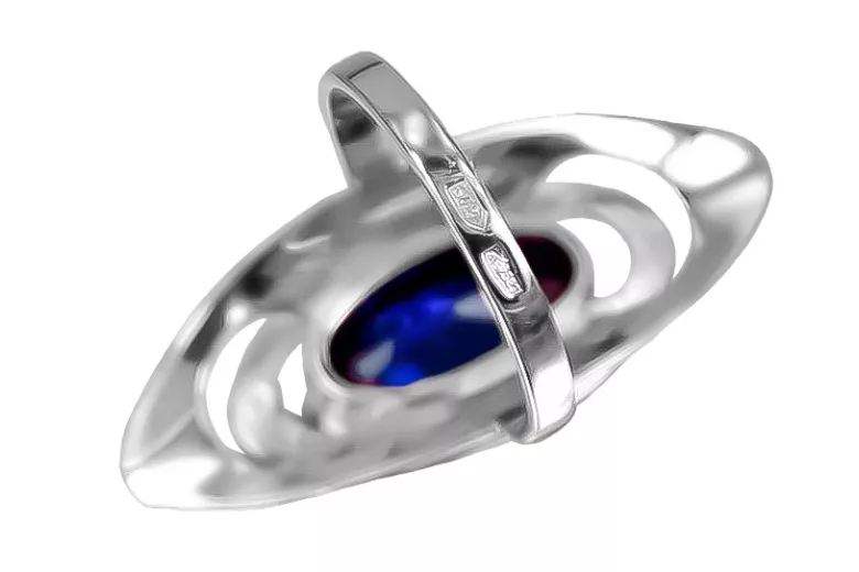 Руски сребърен пръстен проба 925 със сапфир vrc189s