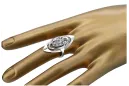 Rosyjski srebrny pierścionek 925 z Cyrkonią vrc189s