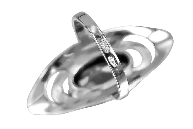 Russischer Ring aus 925er Silber mit Zirkonia vrc189s
